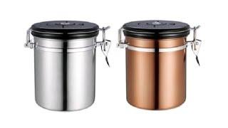 Stainless steel bean tea vacuum sealed canister storage container jar
