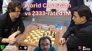 Magnus Carlsen vs 2333 rated IM | World Blitz 2022