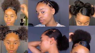 Cute and Trendy hairstyles for short natural hair  with @ noella._curls