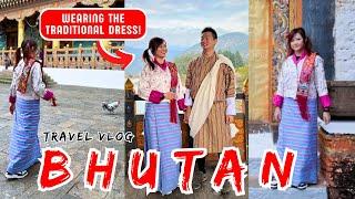 FIRST TIME wearing TRADITIONAL BHUTANESE CLOTHES (Gho & Kira), Punakha Dzong - Bhutan Travel Vlog!