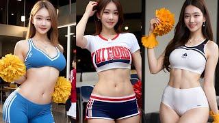 【4k】치어리더 응원단 소녀 Ai 룩북 cheerleader (Ai LOOKBOOK )  Ai art | チアリーダー [啦啦队 女孩] #aiart #lookbook #sports