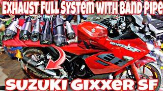 SUZUKI GIXXER 150 SF Exhaust Sound |  Full System with Band Pipe | Full modified