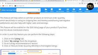 How to set Apply  Minimum Order Quantity (MOQ) on Flipkart Listing