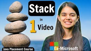 Stack Data Structure in One Video | Java Placement Course