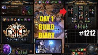 【Path of Exile 3.24】Chaos Necromancer Day 1 Build Diary in Necropolis League - 1212