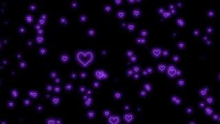 Lavender HeartNeon Light Hearts Flying Heart Background Video Loop | Animated Background