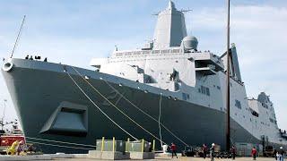 US Navy. USS New York (LPD-21) San Antonio class amphibious transport dock.