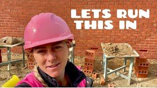 Female bricklayer - running in all day