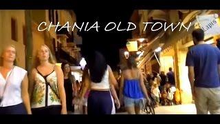 CHANIA OLD TOWN WALKING AT NIGHT