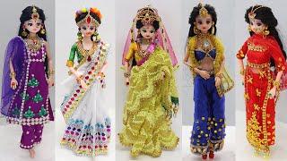 5 Doll decoration ideas | Doll decoration with clothes | Doll crafts