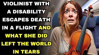 VIOLINIST WITH A DISABILITY ESCAPES DEATH IN A FLIGHT AND WHAT SHE DID SHOCKED THE WORLD 