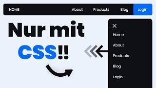 Responsive Navigation mit Slide-in Animation | CSS Navbar Tutorial Deutsch