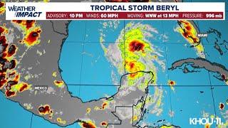 Tropical Storm Beryl tracker: Forecast path and spaghetti models