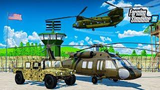 BUILDING $10,000,000 MILITARY BASE! (HELICOPTERS + HUMMER H1) | FS22