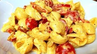 Nudeln mit Paprika Tomaten Frischkäse Sauce CookBakery