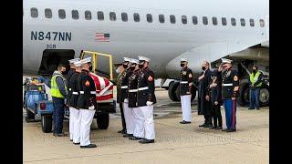 Medal Of Honor Final Salute Arrival For Vietnam Marine PFC Bruce Wayne Carter 10/30/2020