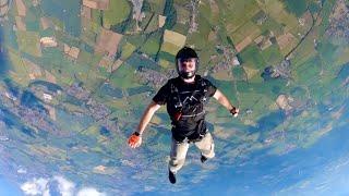 I Tried An INSANE TRACKING SKYDIVE with RUNNING EXIT at SKY HIGH SKYDIVING -- (GoPro POV)