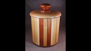 Turning a Stunning Laminated Cookie Jar on the Lathe