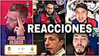 LAS MEJORES REACCIONES Y LLOROS CULES a la REMONTADA del REAL MADRID 2 VALENCIA 1