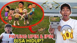 DRONE MENANGKAP NAMPAK PATUNG UPIN DAN IPIN RAME RAME?! | Drama Parodi | Mikael TubeHD