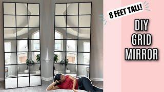 DIY LARGE GRID MIRROR | IKEA HACK