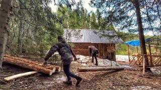 НАТАСКАЛИ БРЕВНА ДЛЯ БУДУЩЕЙ БАНИ- НАЧАЛО ПОЛОЖЕНО! ПИЛИМ ДОСКИ ДЛЯ НОВОГО ИНТЕРЕСНОГО ПРОЕКТА