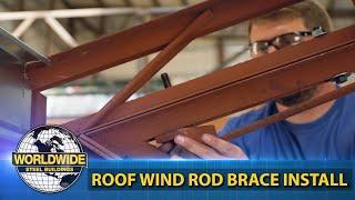Steel Building Construction - Wind Rod Brace Install for Roof - How To DIY Steel Building