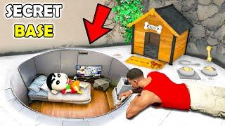 GTA 5 : Franklin and Shinchan BUILD a SECRET BASE HOUSE to hide from TORNADO in GTA 5 ! (GTA 5 mods)