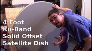 120cm (4ft) Ku-Band Solid Offset Satellite Dish Starter Kit Unboxing