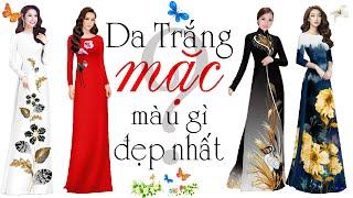 Chị em DA TRẮNG nên mặc kiểu áo dài đẹp này mới tôn dáng sáng daVải Áo Dài S