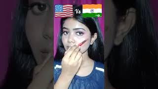 India vs American makeup challenge|part-2|sanjupriya beauty|#short #ytshort