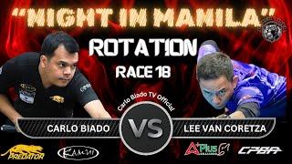 Carlo Biado VS Lee Van CortezaRotationRace 18Night in Manila