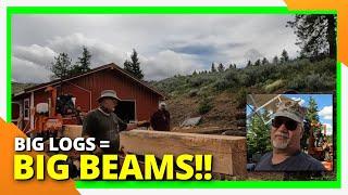 Watch this MILLING BIG Doug Fir Logs on the WoodMizer LT40 Sawmill!