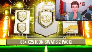 So I opened the 83+ x25 pack & 81+ x25 and 82+ x25 pack... | FIFA 21 ICON SWAPS 2