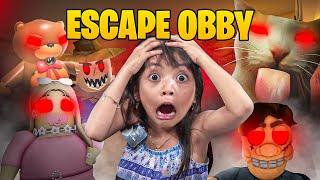 SEMALAMAN LEIKA LARI DIKEJAR KARAKTER ANEH  ESCAPE OBBY ROBLOX [ROBLOX INDONESIA]