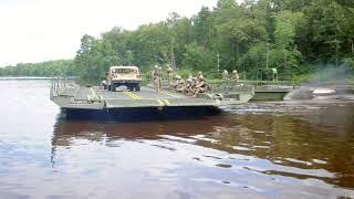 310th Engineers bridge building at White's Lake, Fort Walker, VA on July 20, 2018.