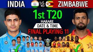 India Vs Zimbabwe 1st T20 Match 2024 - Details & Playing 11 | India Vs Zimbabwe T20 Series 2024 |