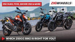 Best 250cc bikes In India - Suzuki Gixxer 250, KTM 250 Duke, Bajaj Dominar 250 & More | ZigWheels