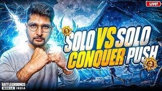 Solo Rankpush To Conqueror New Season Vachindi || RANK:-976#ucspin #telugubgmilive #bgmilivetelugu