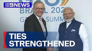 Albanese strengthens energy and defence ties with India | 9 News Australia