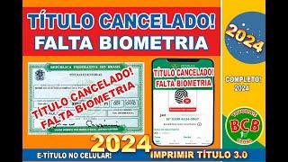 TITULO CANCELADO 2024 , POR FALTA DA BIOMETRIA ! POSSO VOTAR? O QUE FAZER ? RESOLVIDO!  #eleição2024