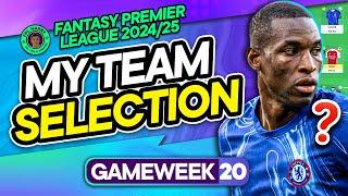 MY FPL GW20 TEAM SELECTION!  Roll Despite an awful team?!  | Fantasy Premier League Tips 2024/25