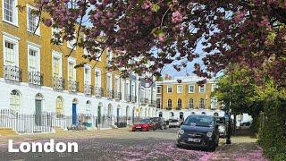 London Spring Walking Tour: ISLINGTON | Georgian townhouses | 4K: