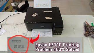 Epson L3110 Printing Lines Problem 100% Solved | Epson Printer Printing Problem