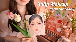 ASMR Colorful Tulip Makeup as an eye-candy
