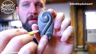 Bobby Carves a Landscaping Rock Using A Rotary Carver and Diamond Burrs