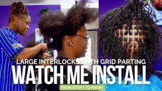 Watch Me Start Large Microlocs | Step By Step Tutorial | Grid Parting | VLOGMAS DAY 11