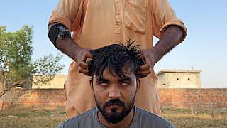 FIRST TIME MASSAGE IN MY VILLAGE | ASMR MASSAGE BY PAKISTANI BARBER  #asmr