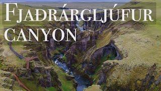 4k UHD Footage - Iceland Fjaðrárgljúfur Canyon - Cinematic Drone Film