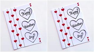 Easy & Beautiful white paper Handmade Happy Valentine's Day Card making 2023|DIY Love Greeting Card